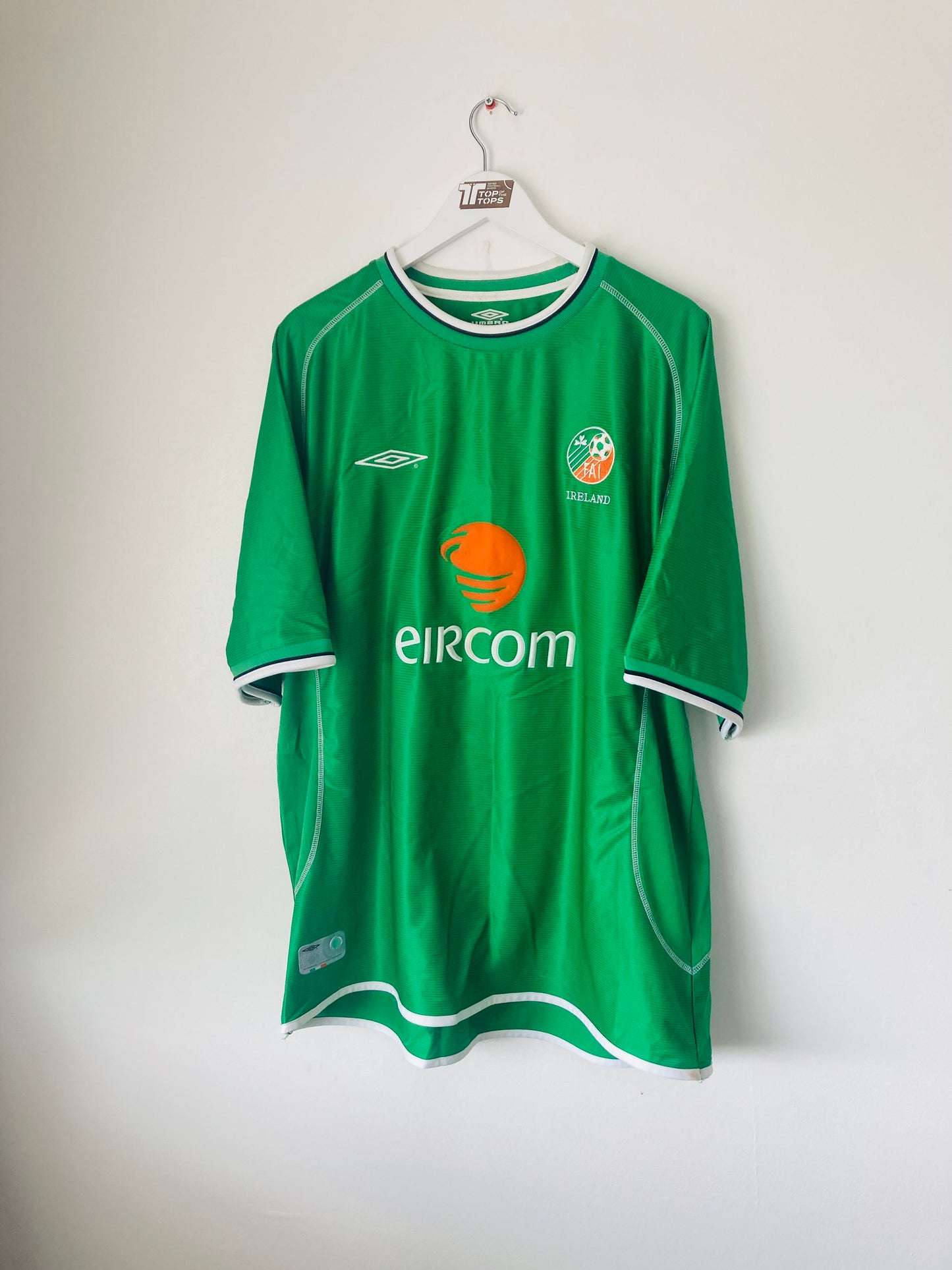 Republic of Ireland home football shirt 2001/03 XXL