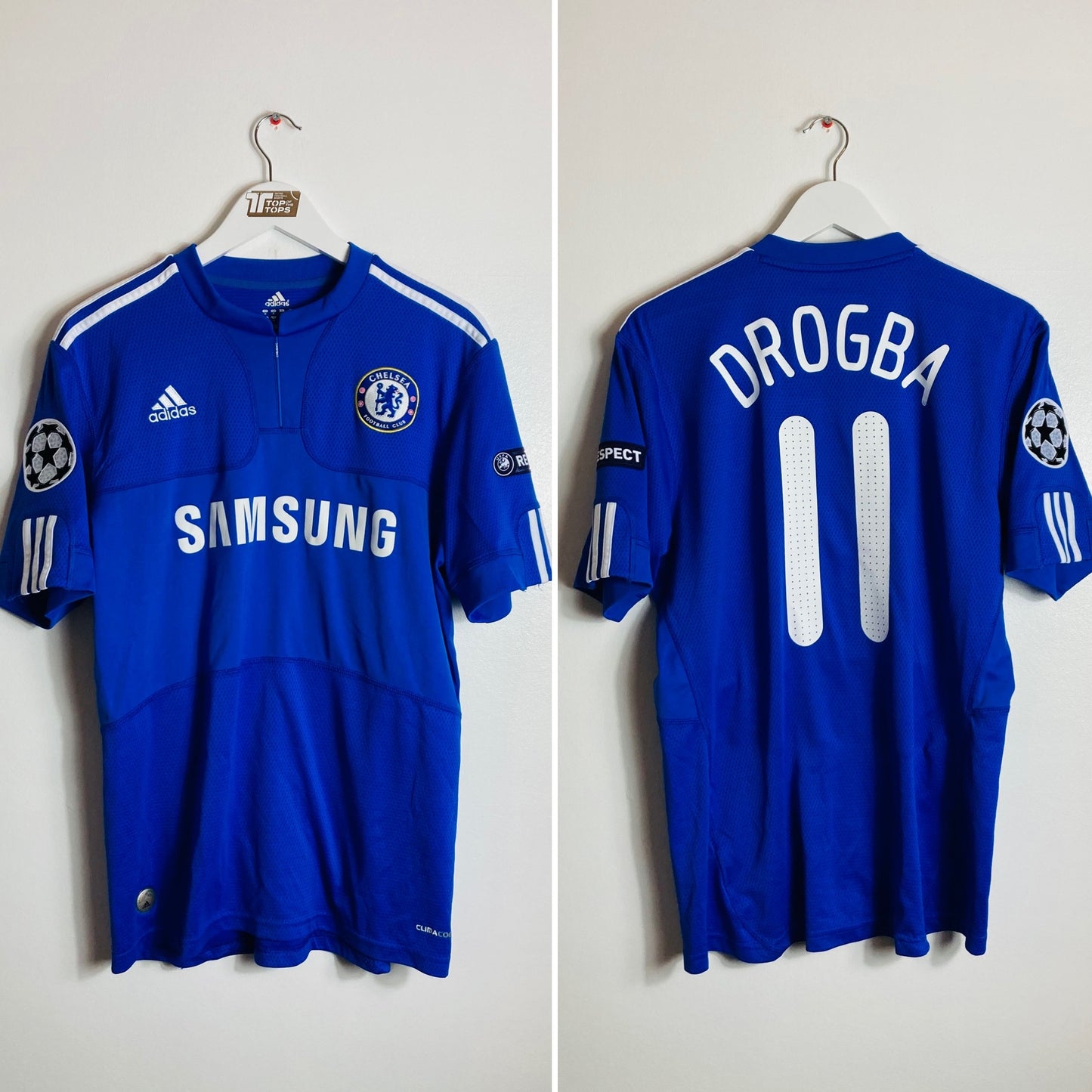 Chelsea home football shirt 2009/10 Drogba Medium