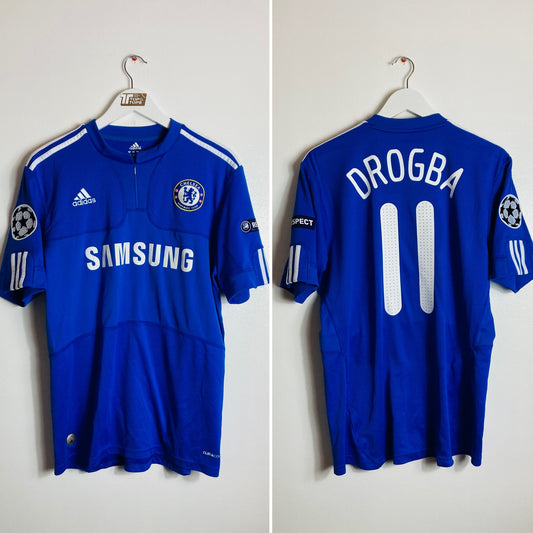 Chelsea home football shirt 2009/10 Drogba Medium
