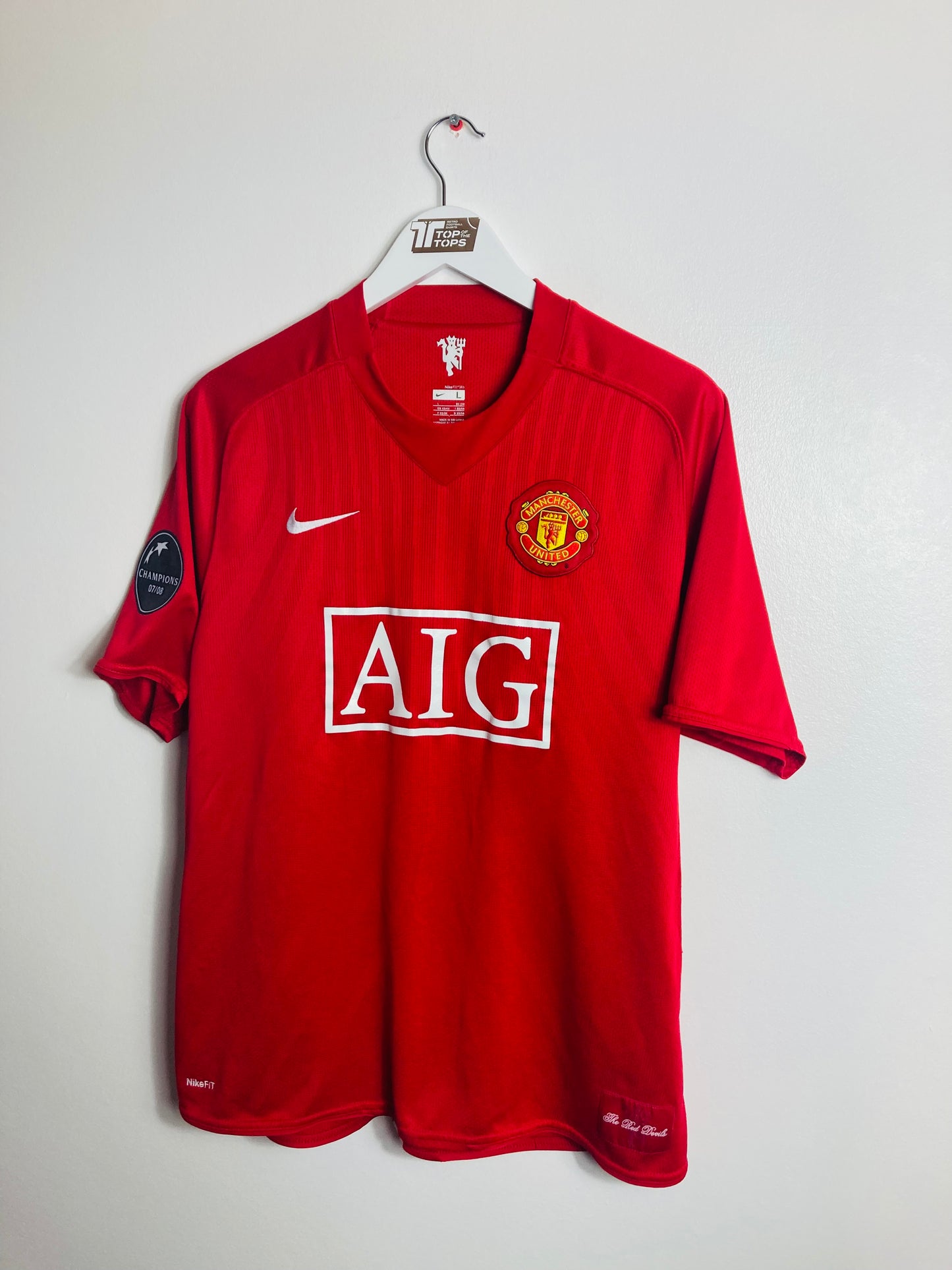 Manchester United home football shirt 2008/09 CR7 Large