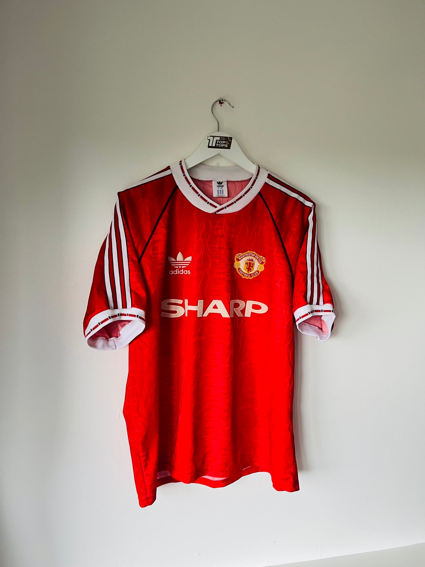 Manchester United home football shirt 1990/92 Large