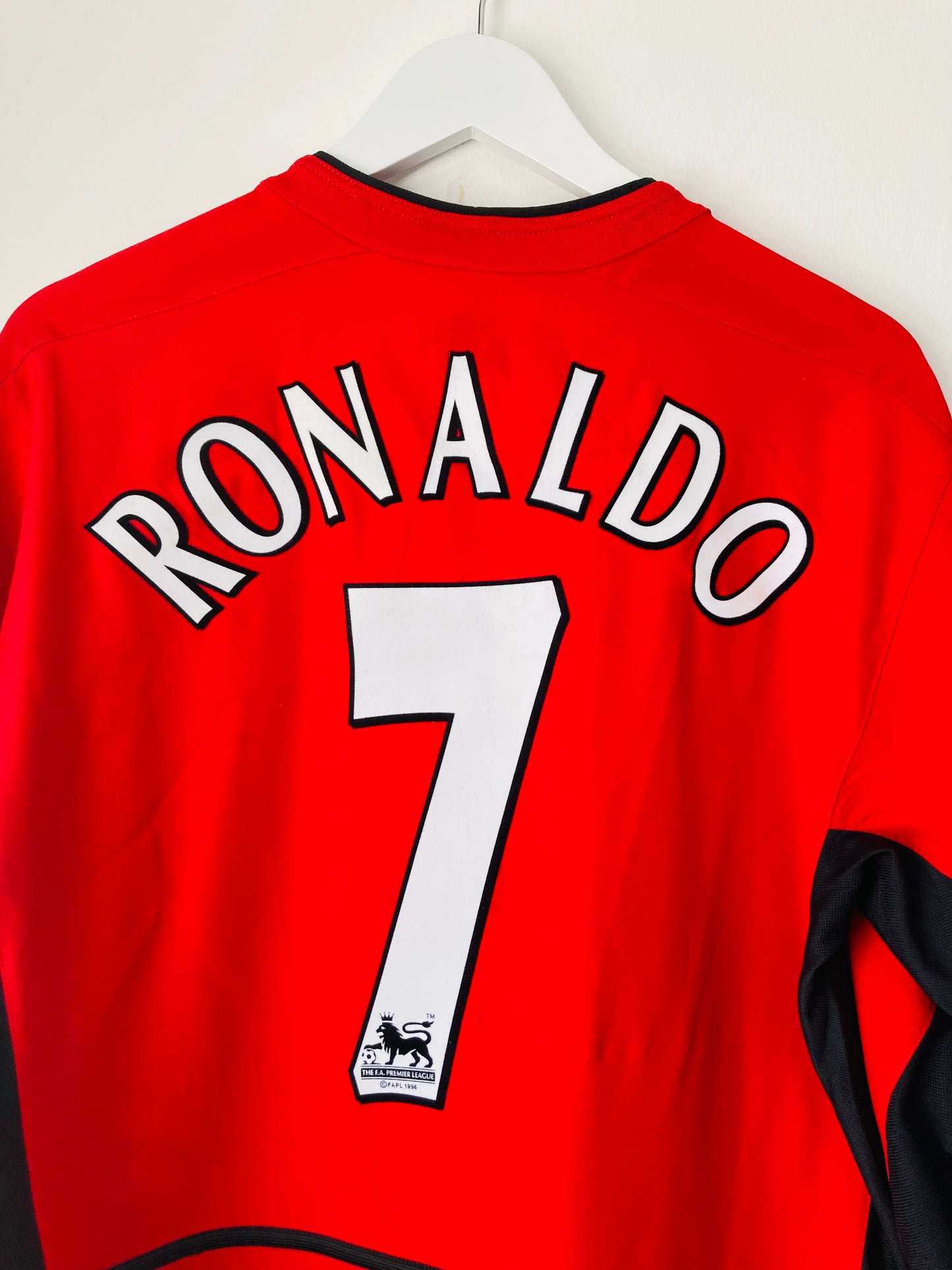 Manchester United home football shirt 2003/04 CR7 Medium L/S