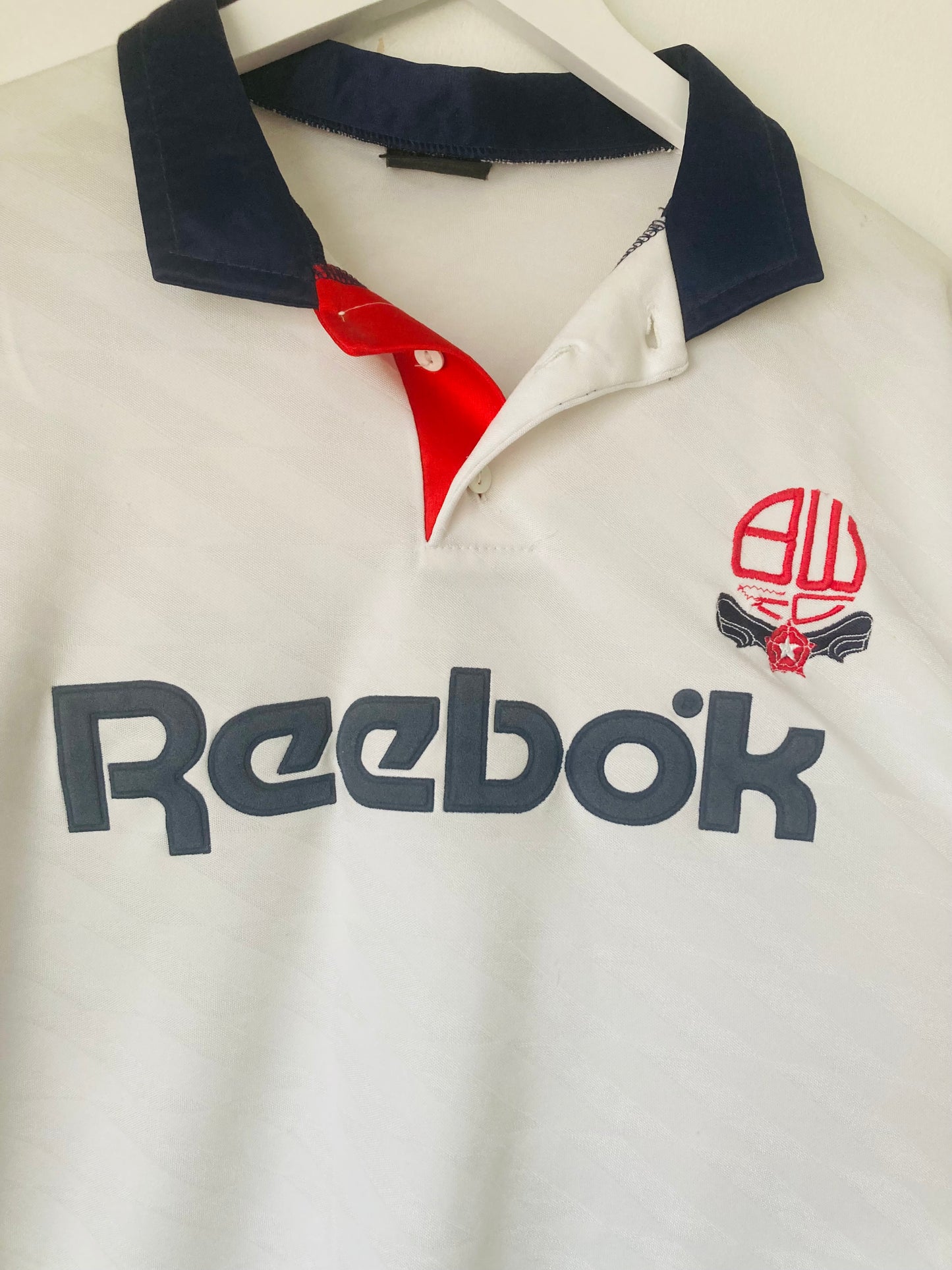 Bolton Wanderers home football shirt 1990/93 XL