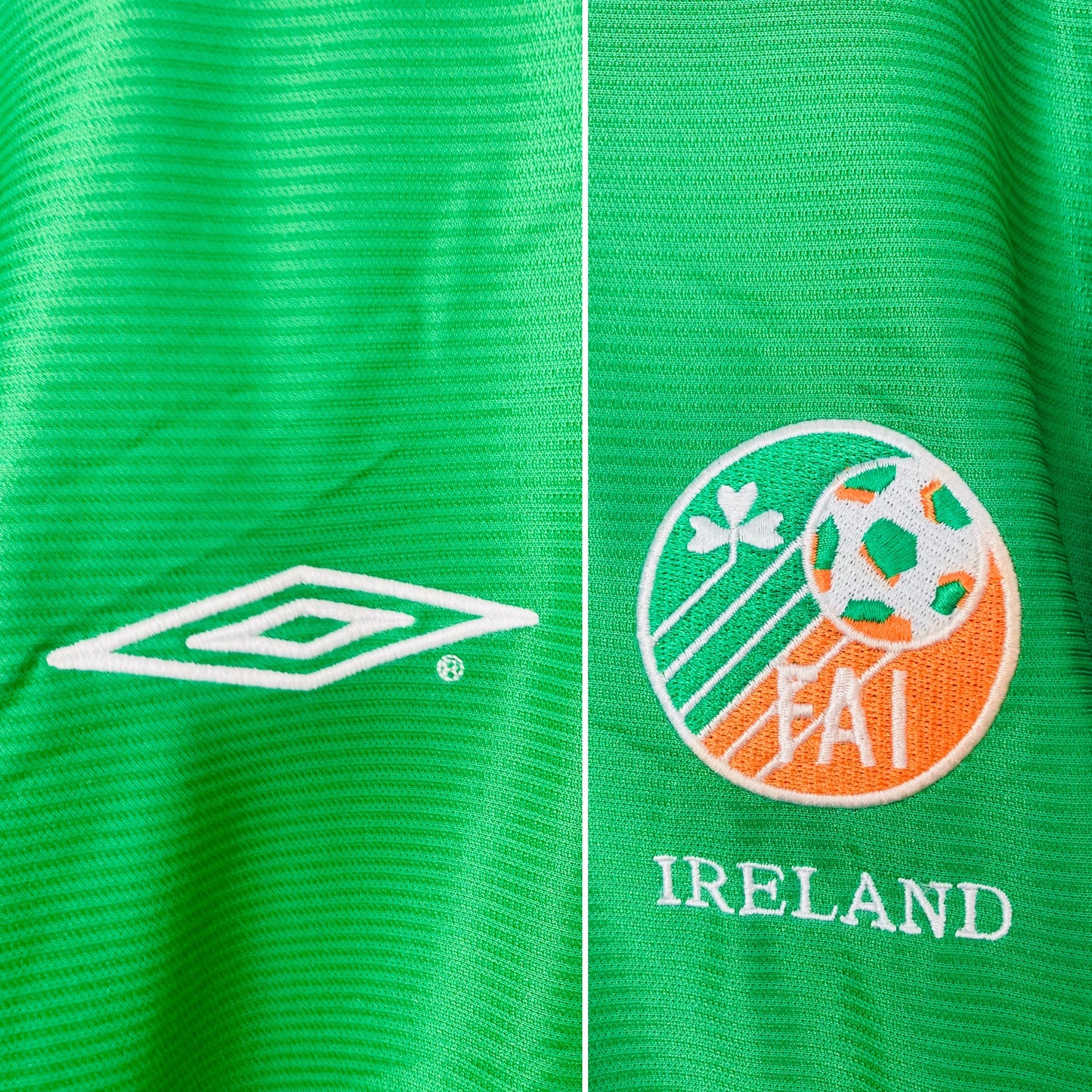 Republic of Ireland home football shirt 2001/03 XXL