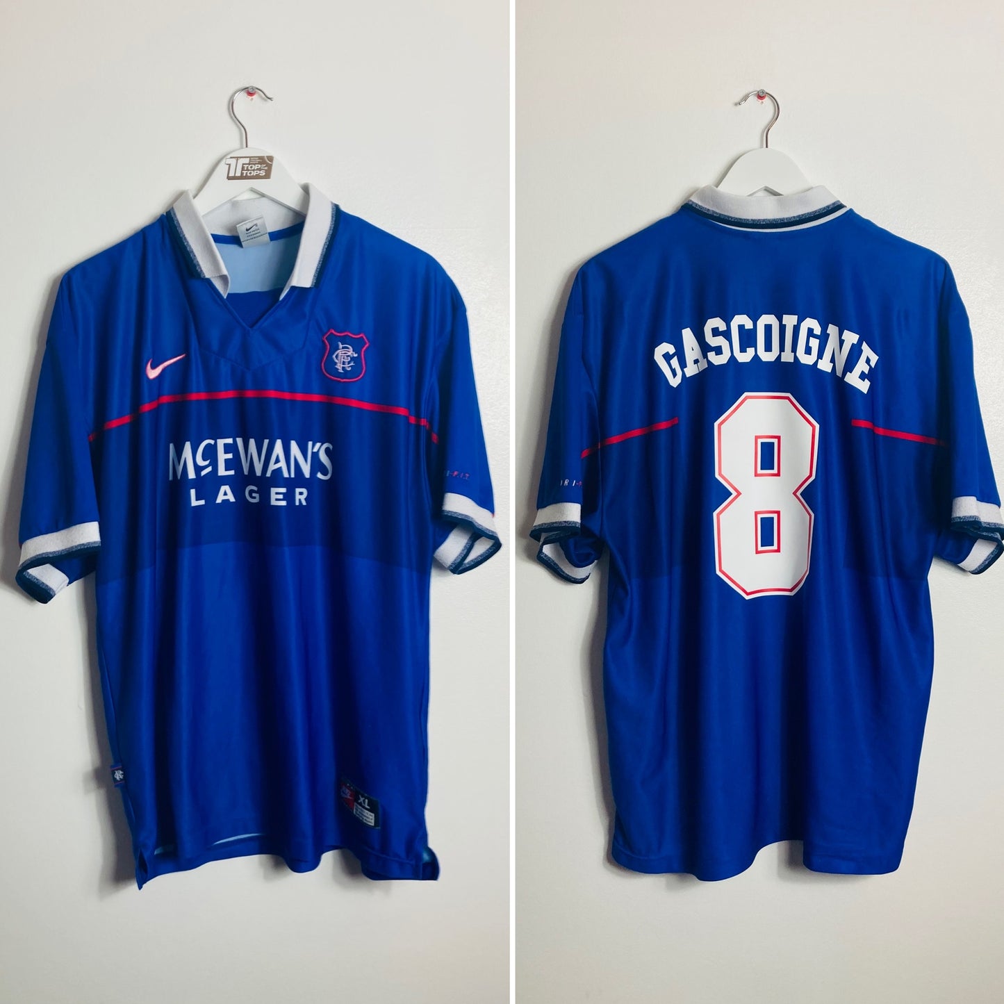 Rangers home football shirt
1997/99 Gascoigne XL