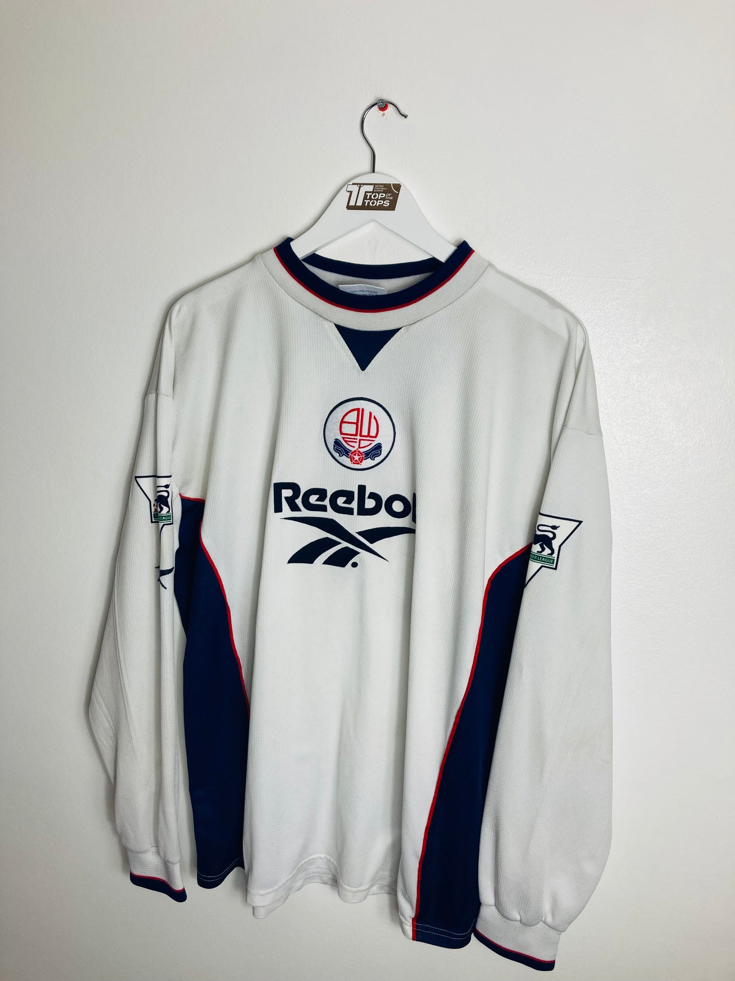 Bolton Wanderers home football shirt 1997/98 XL Pollock player version