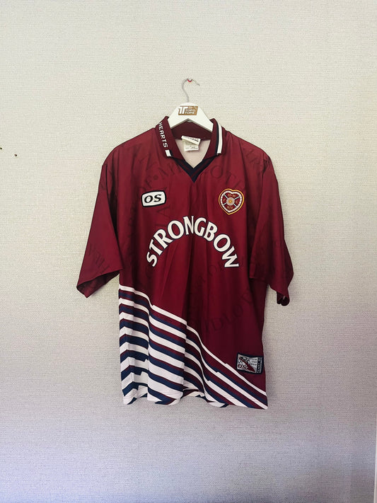 Heart of Midlothian Hearts home football shirt 1998/99 XL