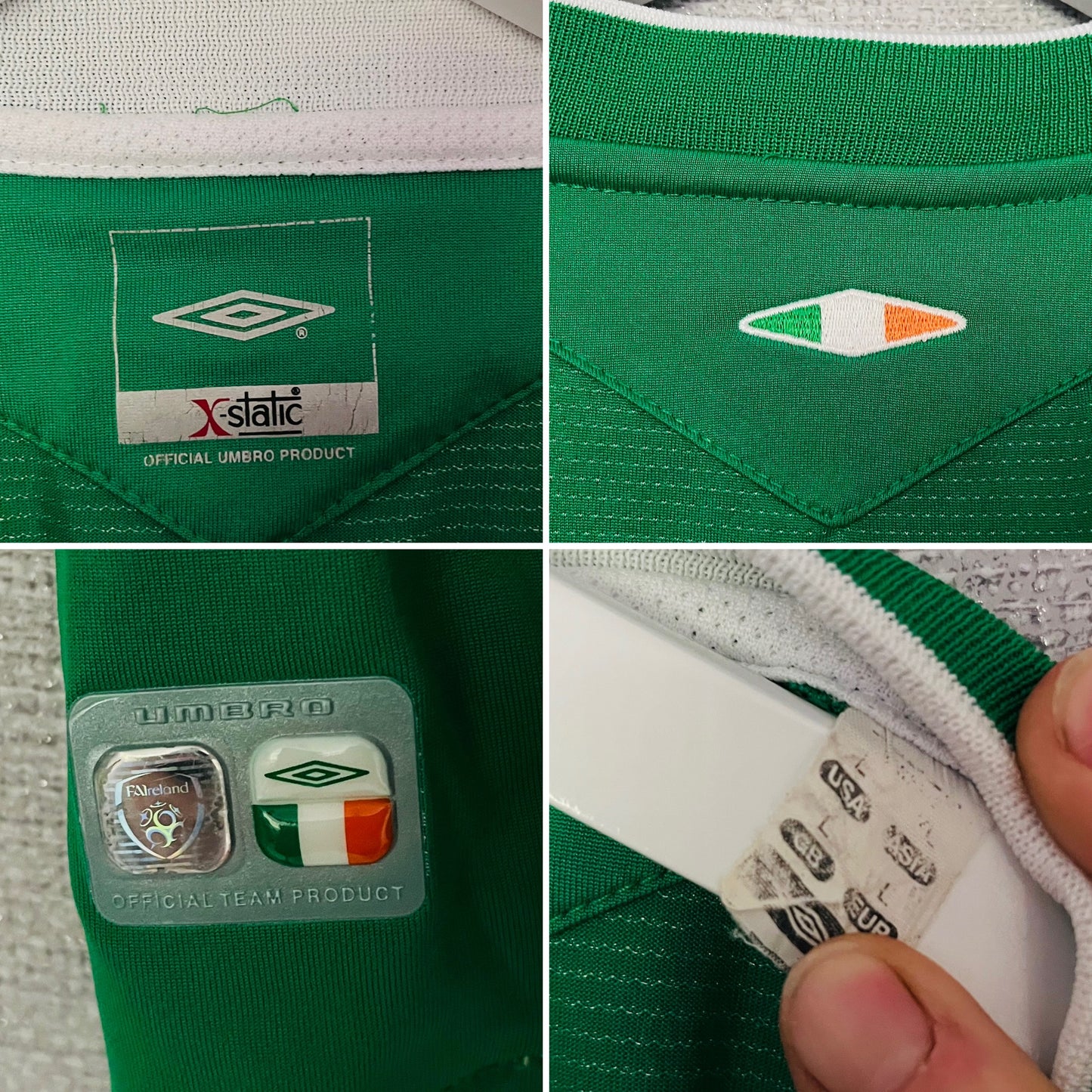 Republic of Ireland home football shirt 2004/06 Large
