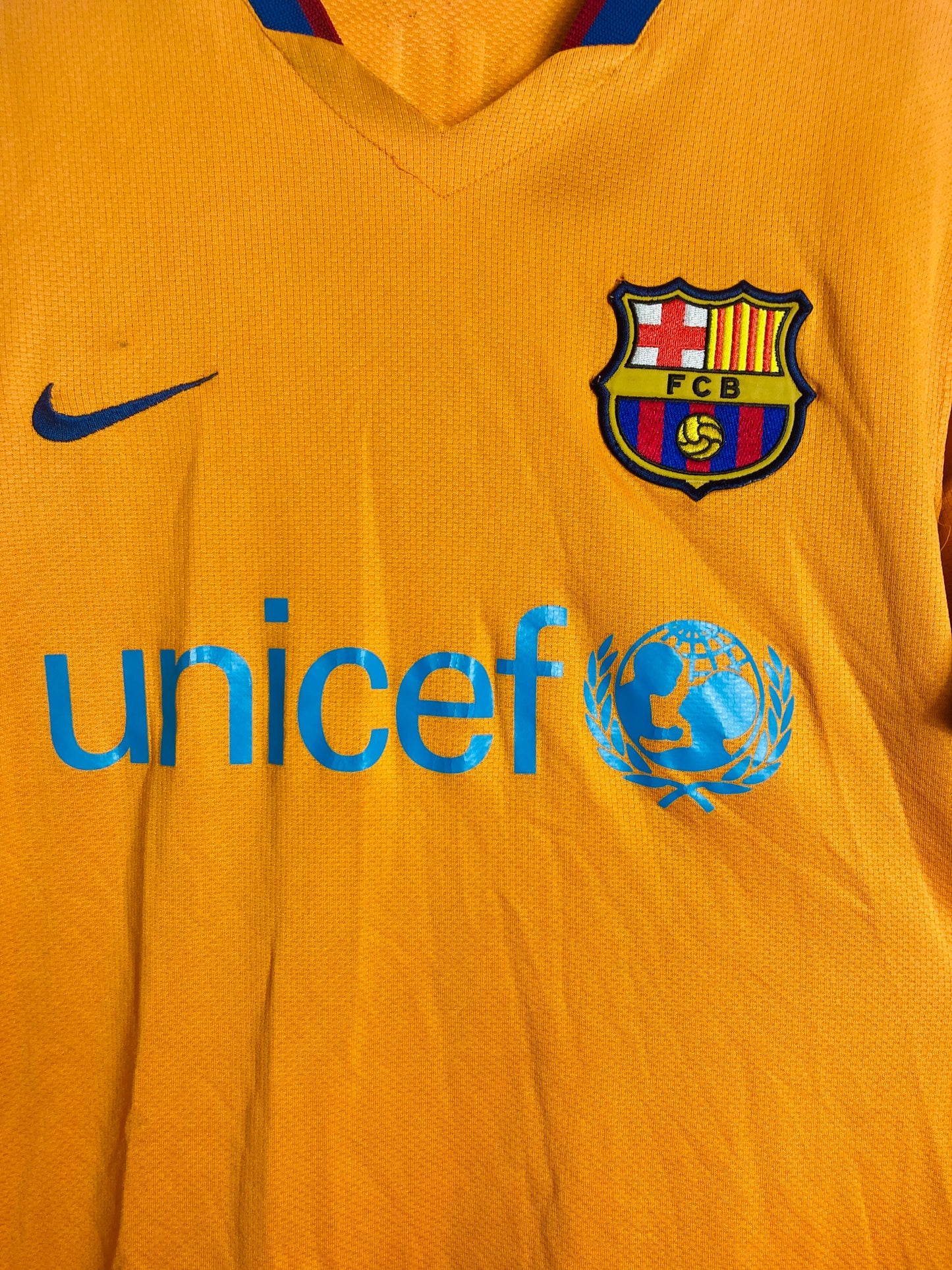 Barcelona third football shirt 2007/08 Ronaldinho Medium