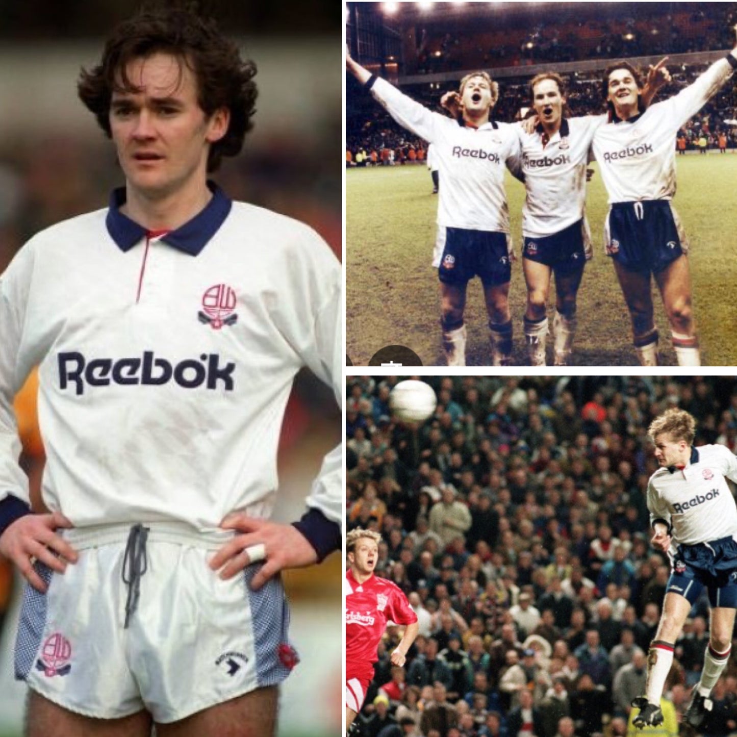 Bolton Wanderers home football shirt 1990/93 XL