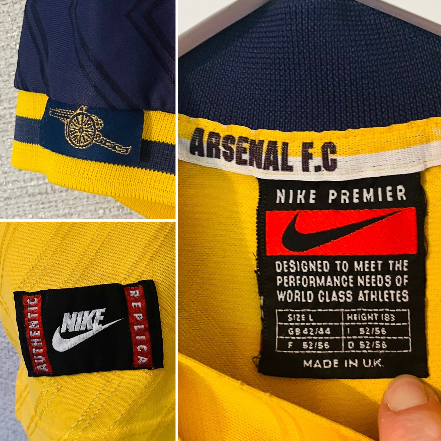 Arsenal away football shirt
1996/97 Wright Large