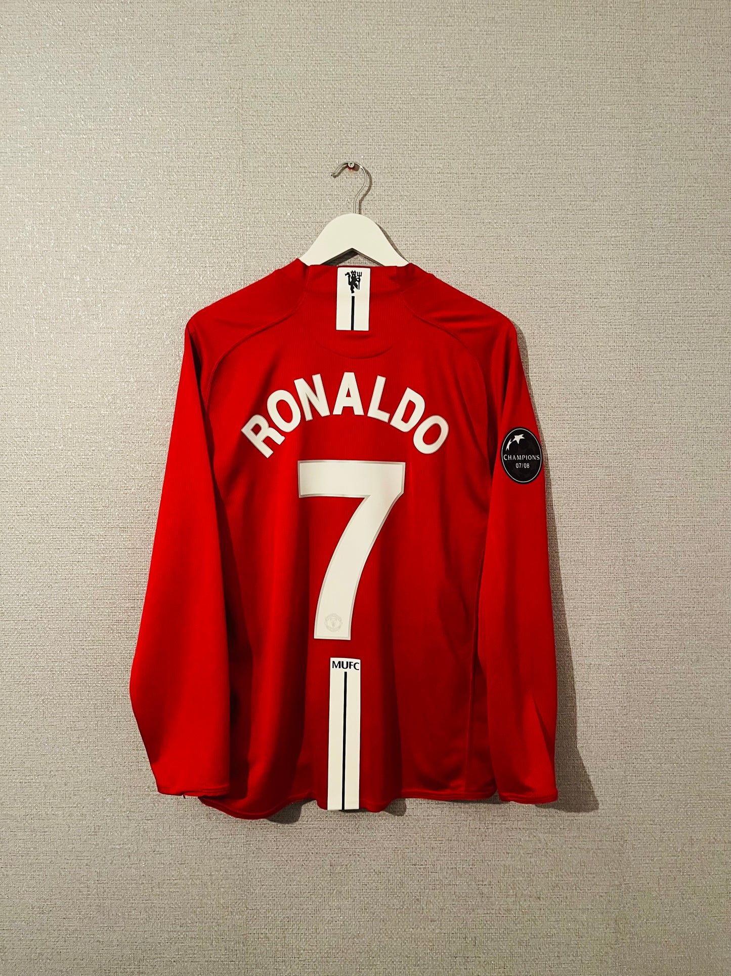 Manchester United home football shirt L/S 2008/09 CR7 Large