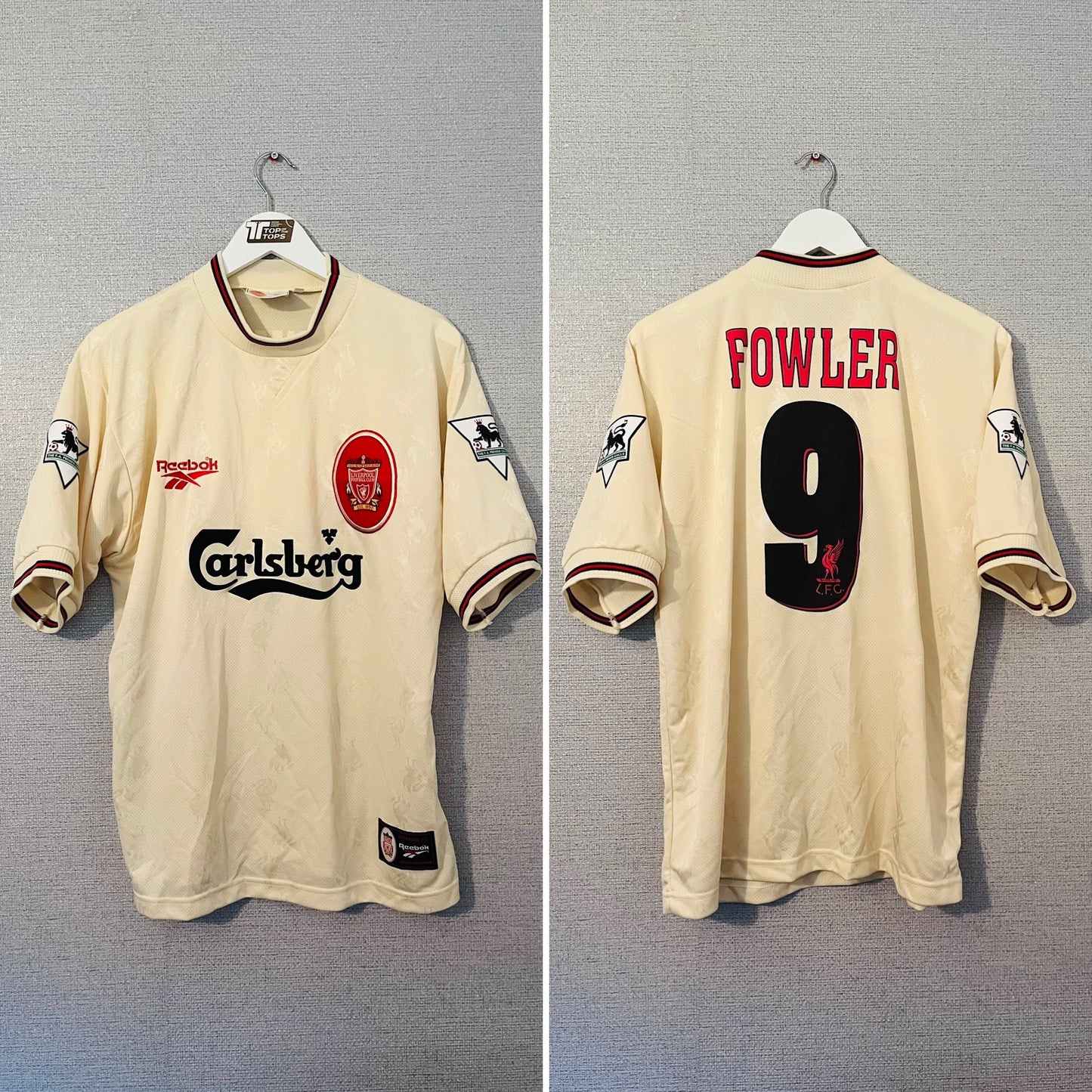 Liverpool away football shirt 1996/97 Fowler Medium