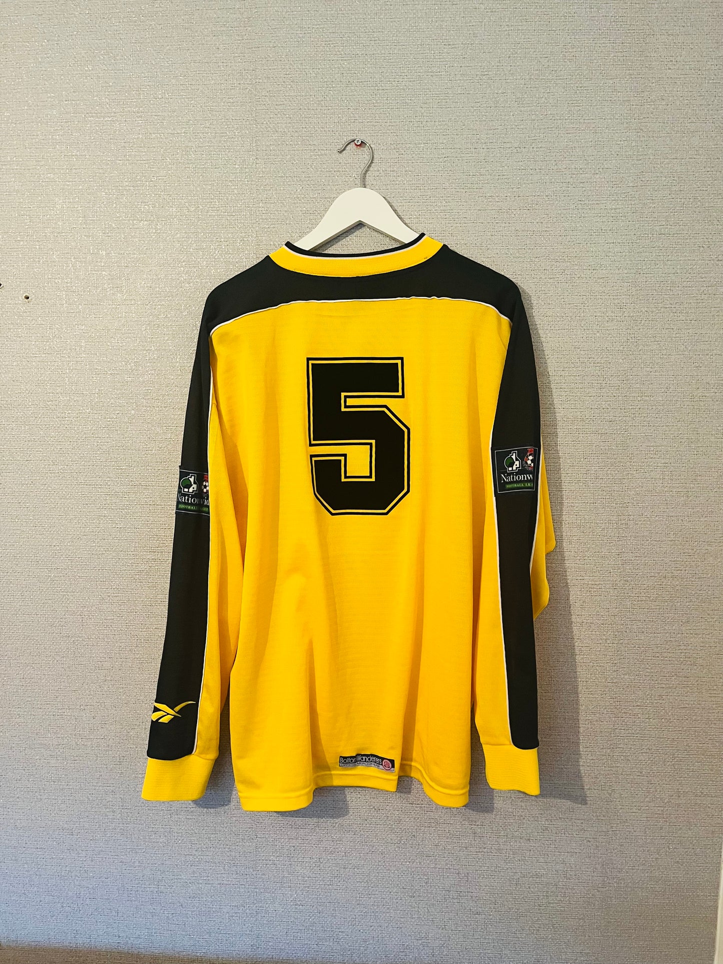 Bolton Wanderers away football shirt player spec 1998/2000 Fish XL