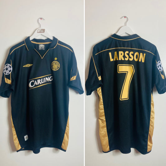 Glasgow Celtic away football shirt 2003/04 Larsson XL