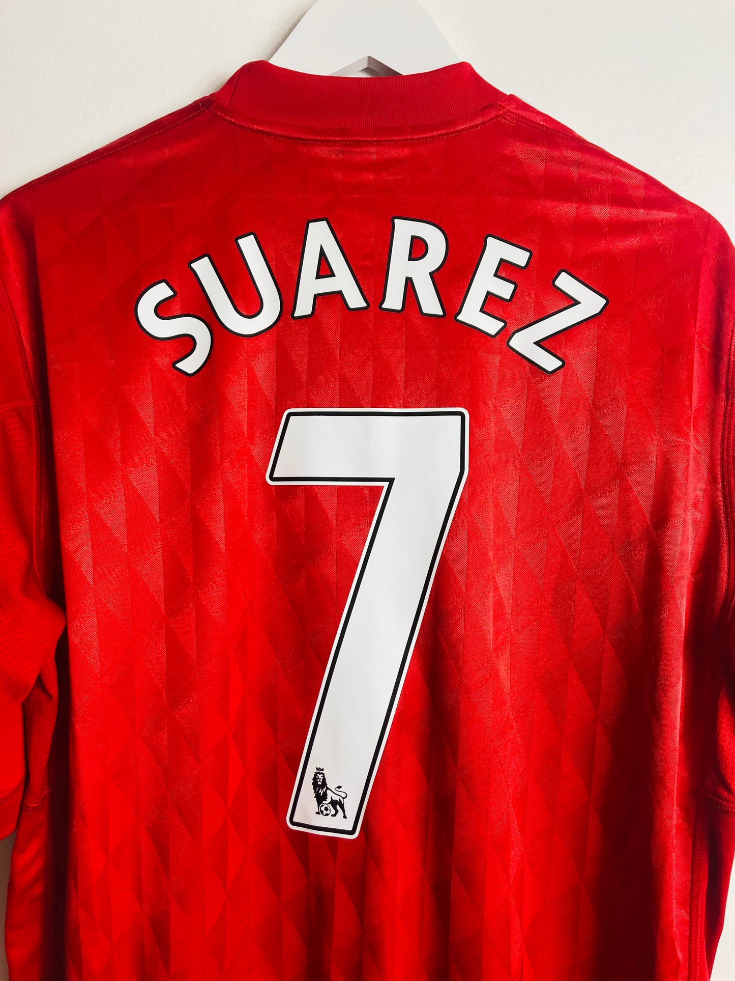 Liverpool home football shirt 2010/12 Suarez Large