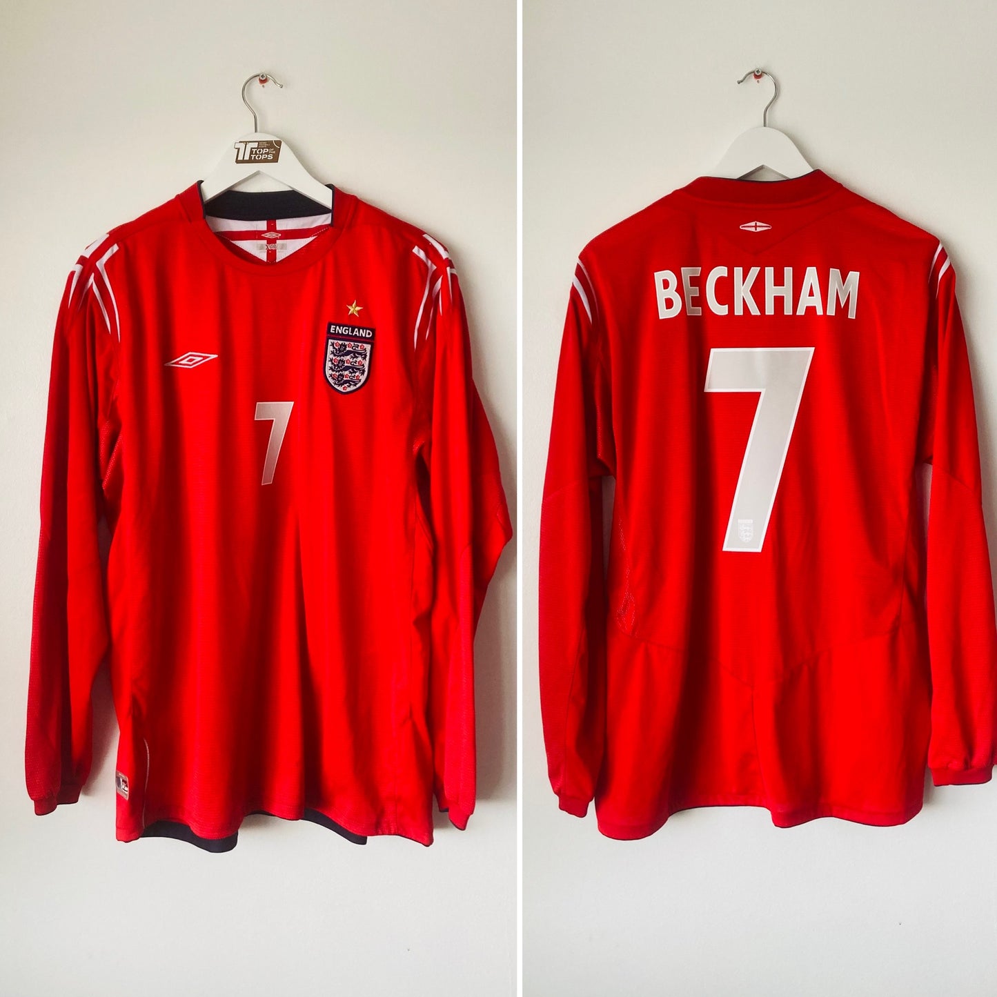 England away football shirt 2004/06 Beckham XL