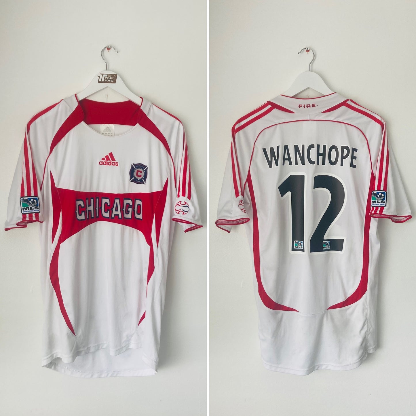 Chicago Fire away football shirt 2007/08 Wanchope Medium