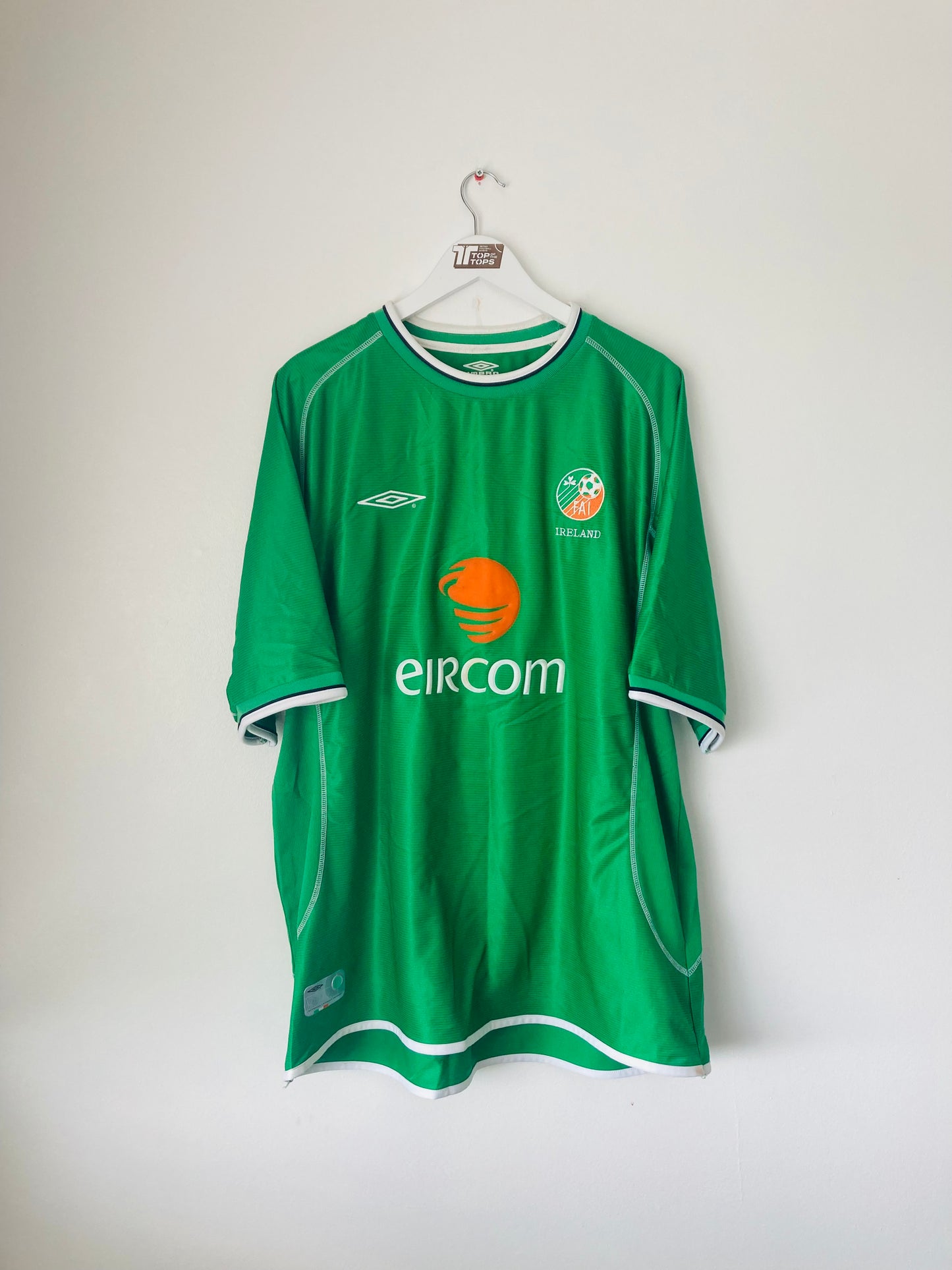 Republic of Ireland home football shirt 2001/03 XXL