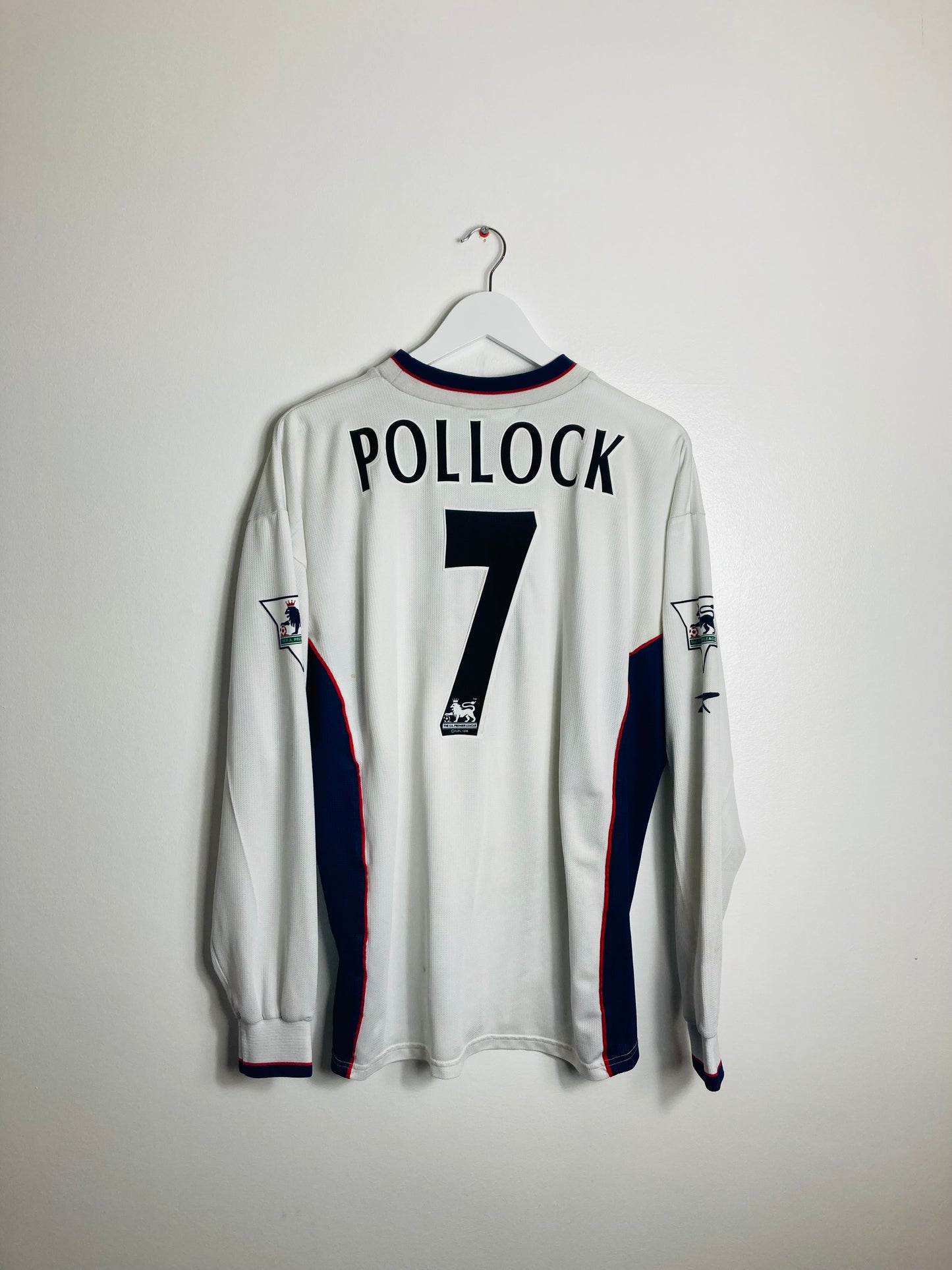 Bolton Wanderers home football shirt 1997/98 XL Pollock player version