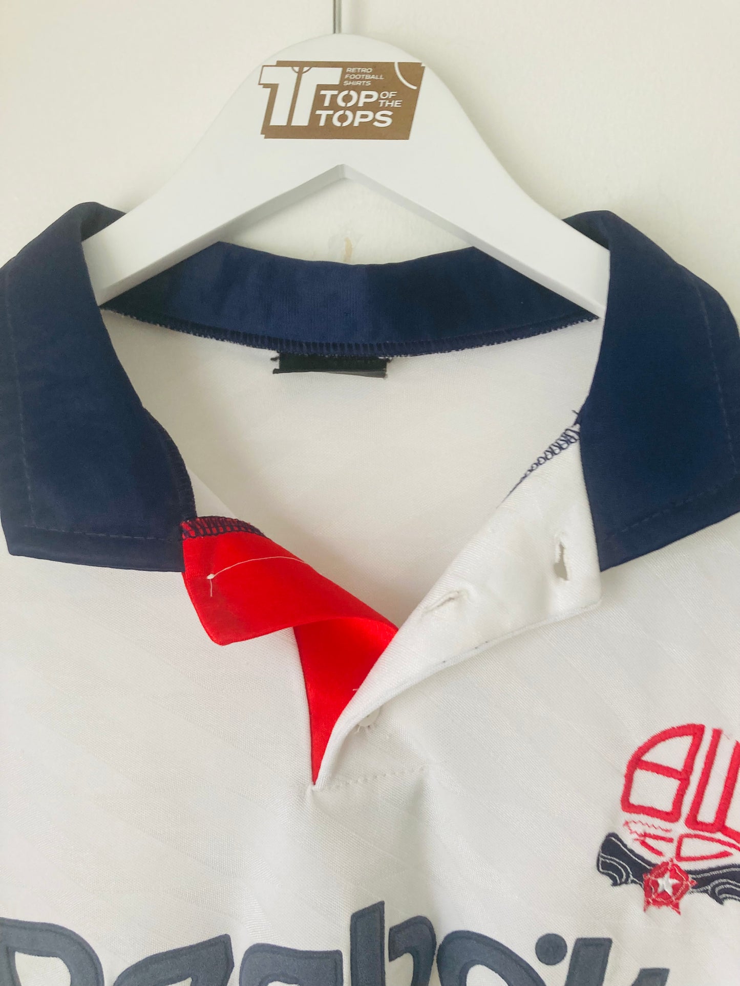 Bolton Wanderers home football shirt 1990/93 XL