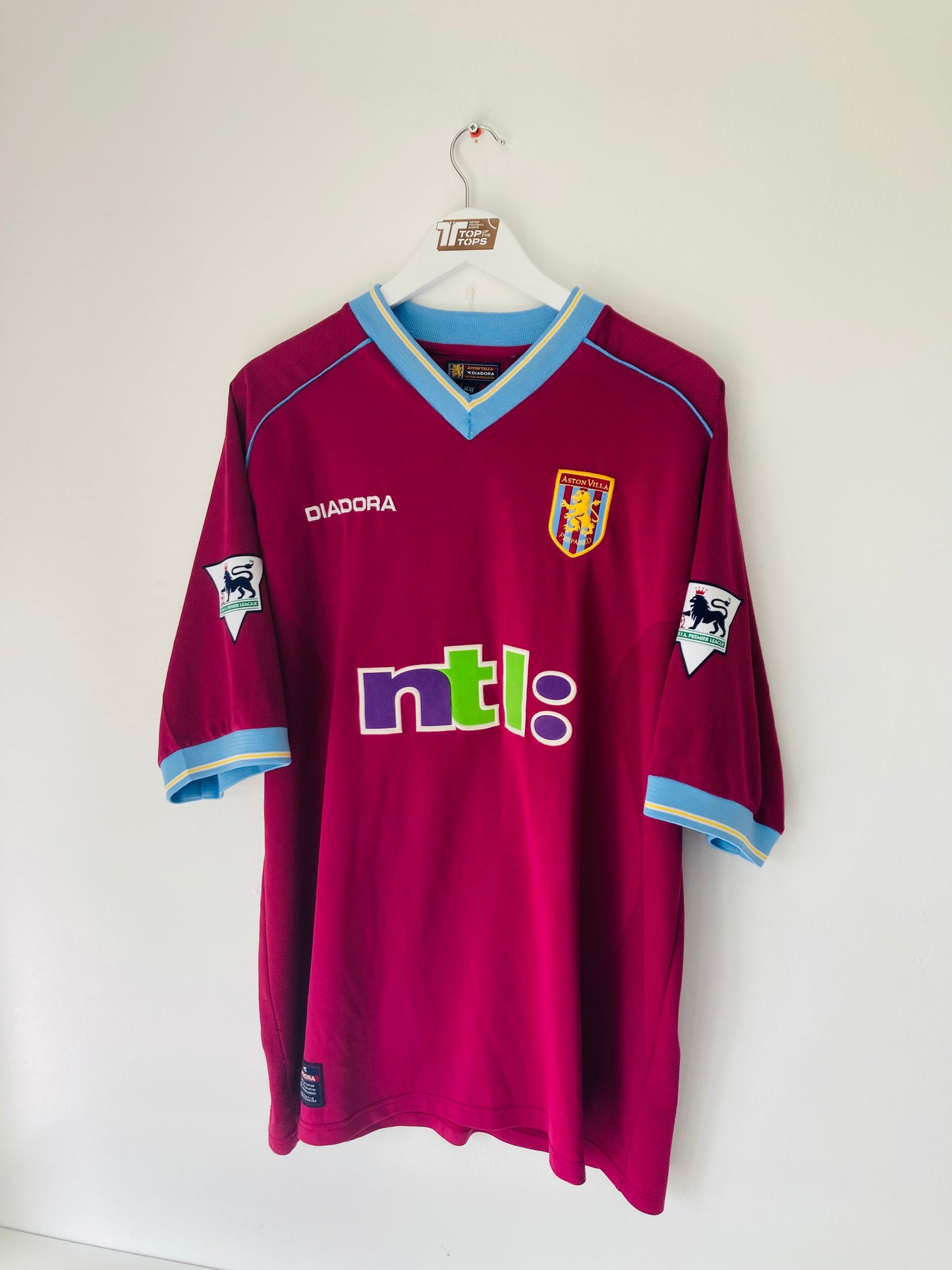 Aston Villa home football shirt 2001/02 Merson XL