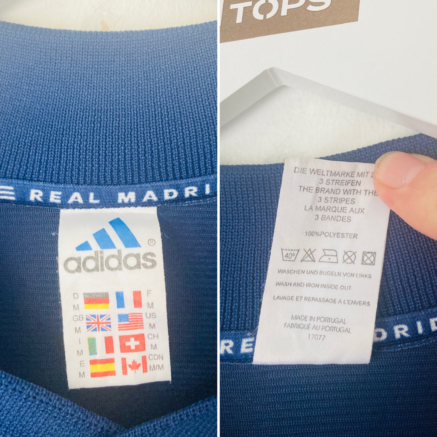 Real Madrid away football shirt 1998/99 Carlos Medium