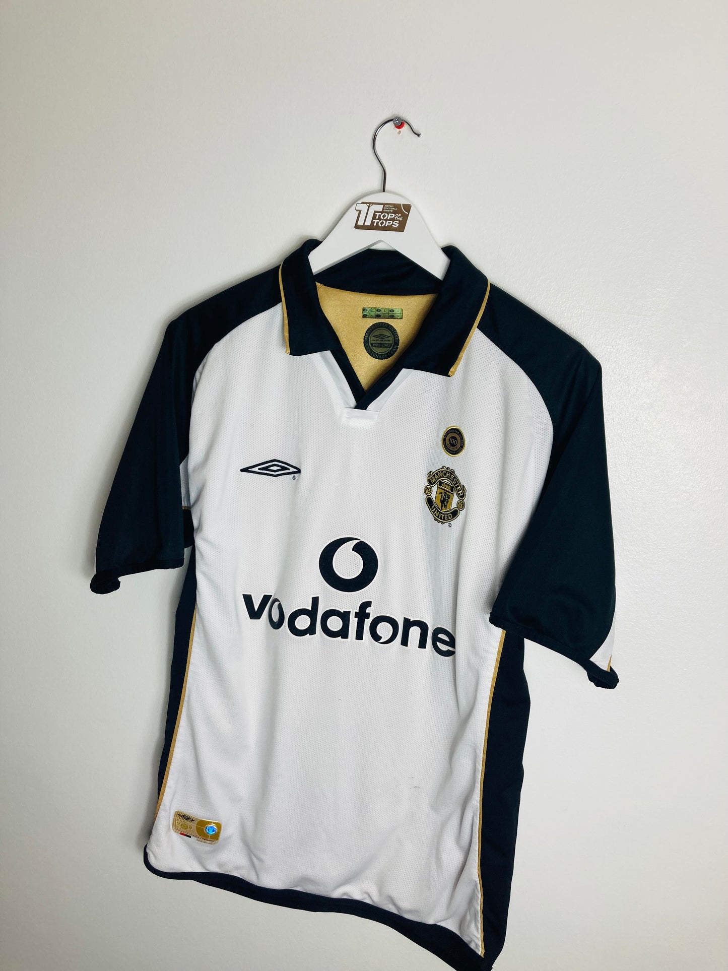Manchester United away & third football shirt 2001/02 Beckham Medium