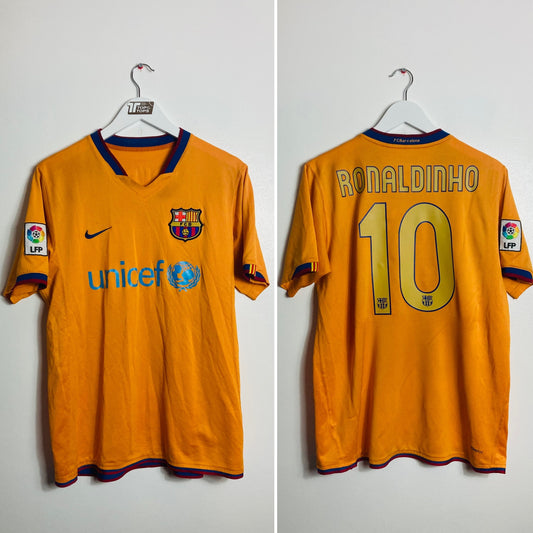 Barcelona third football shirt 2007/08 Ronaldinho Medium