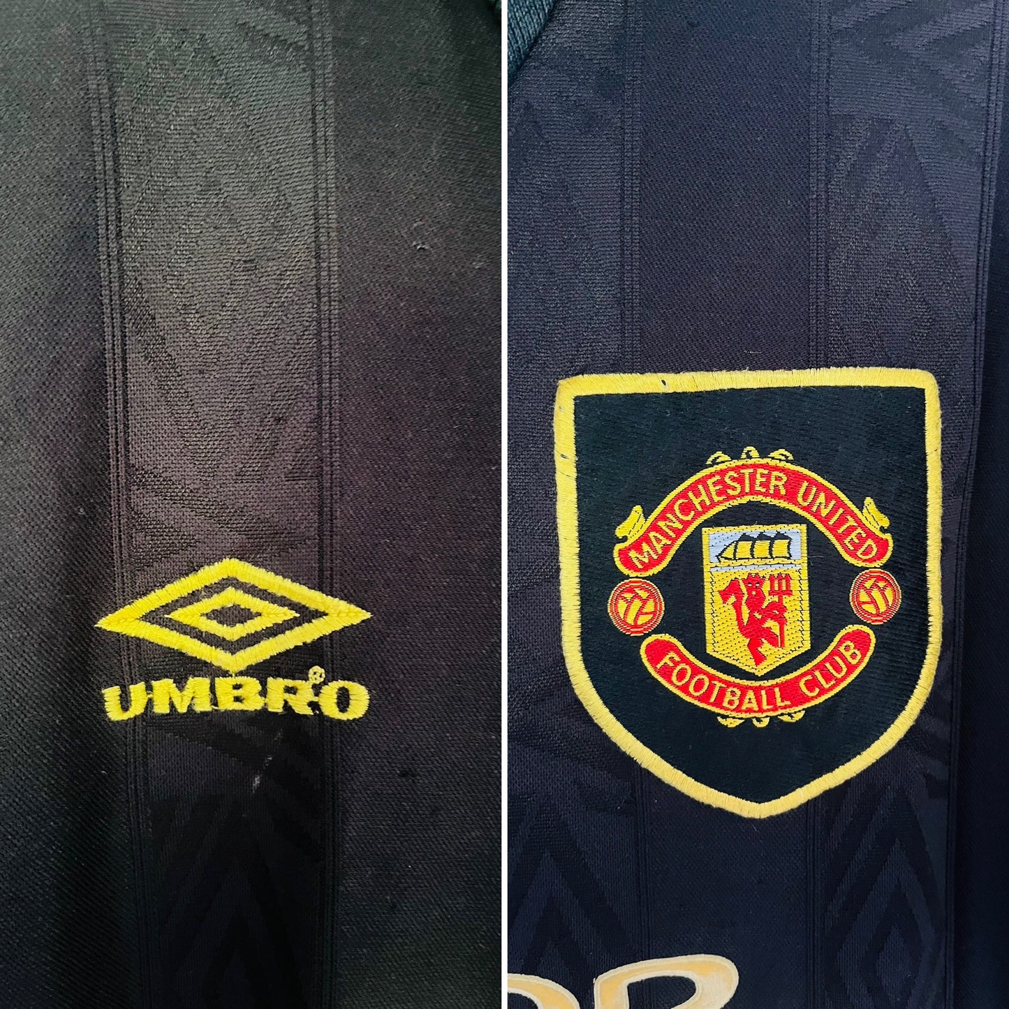 Manchester United away football shirt 1994/95 Cantona Medium