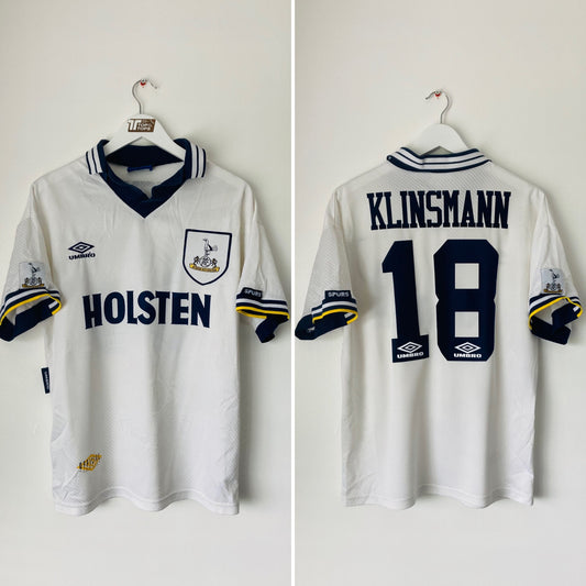 Tottenham Hotspur home football shirt 1993/95 Klinsmann Medium