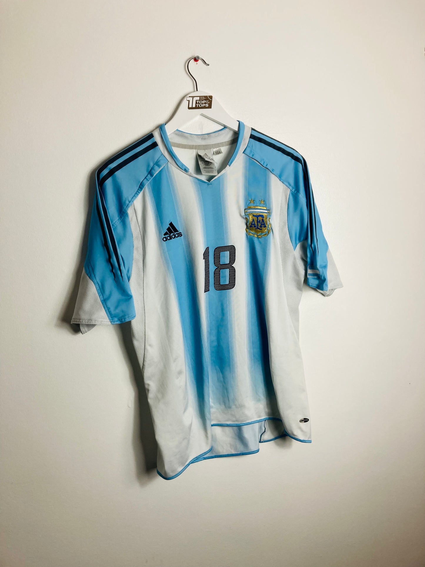 Argentina home football shirt 2004/05 Messi Large