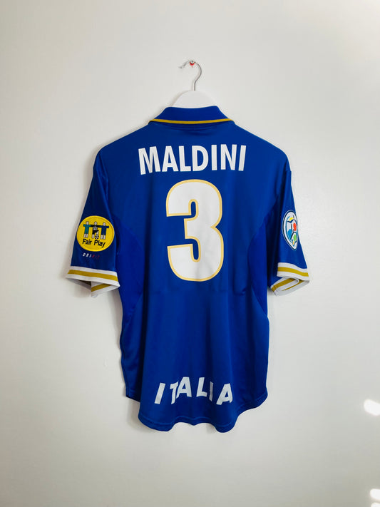 Italy home football shirt Euro 1996 Maldini Medium fit