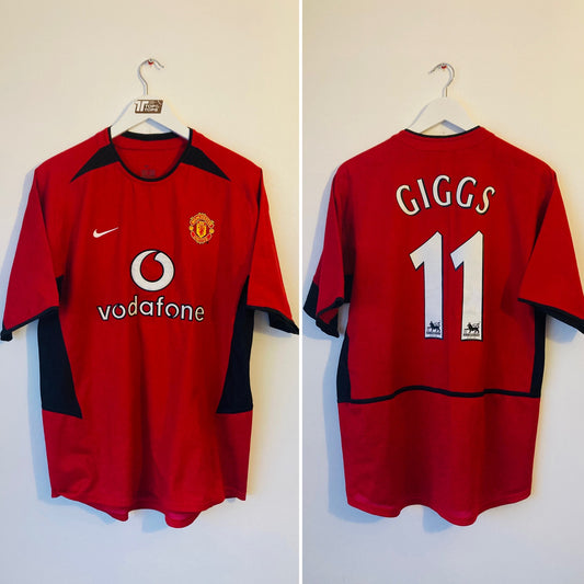 Manchester United home football shirt 2002/04 Medium Giggs