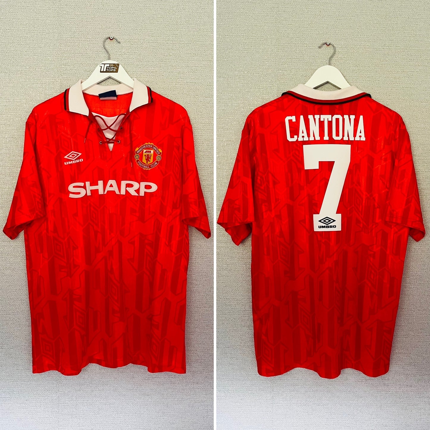 Manchester United home football shirt 1992/94 Cantona XL