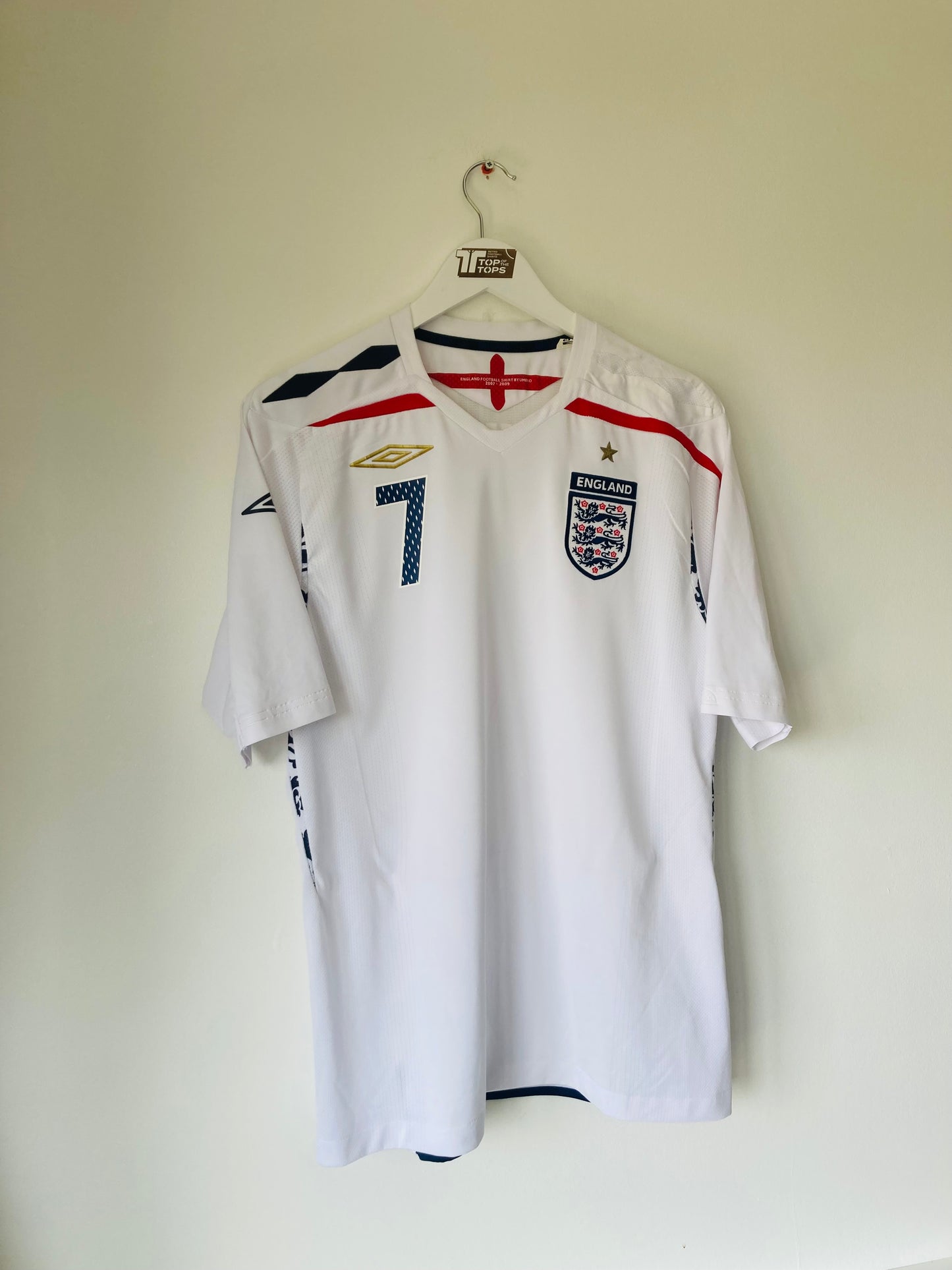 England home football shirt 2007/09 Beckham Large