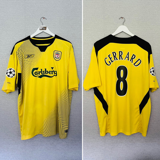 Liverpool away football shirt 2004/05 Gerrard XL