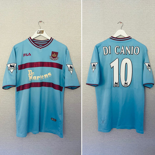 West Ham United away football shirt 2001/04 Di Canio Medium/Large