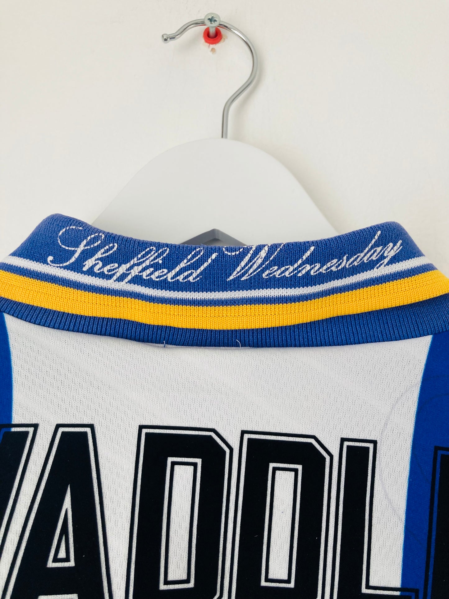 Sheffield Wednesday home football shirt 1995/97 Waddle XL