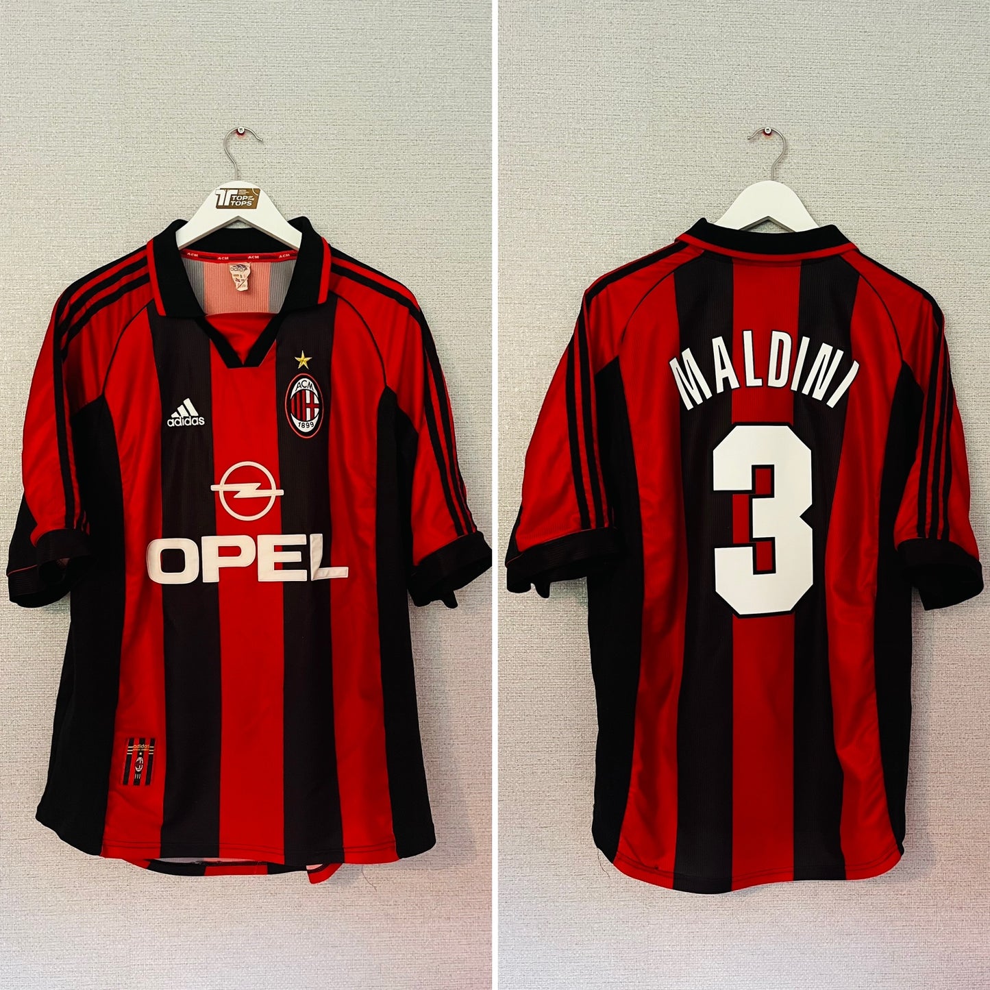 AC Milan home football shirt 1998/2000 Maldini XL