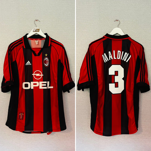 AC Milan home football shirt 1998/2000 Maldini XL