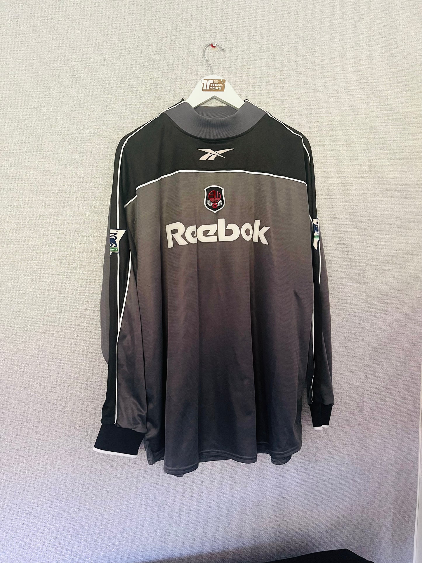 Bolton Wanderers goalkeeper football shirt 2000/01 Banks XXL