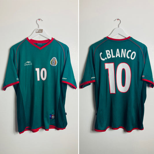 Mexico home football shirt 2001/02 Blanco XL