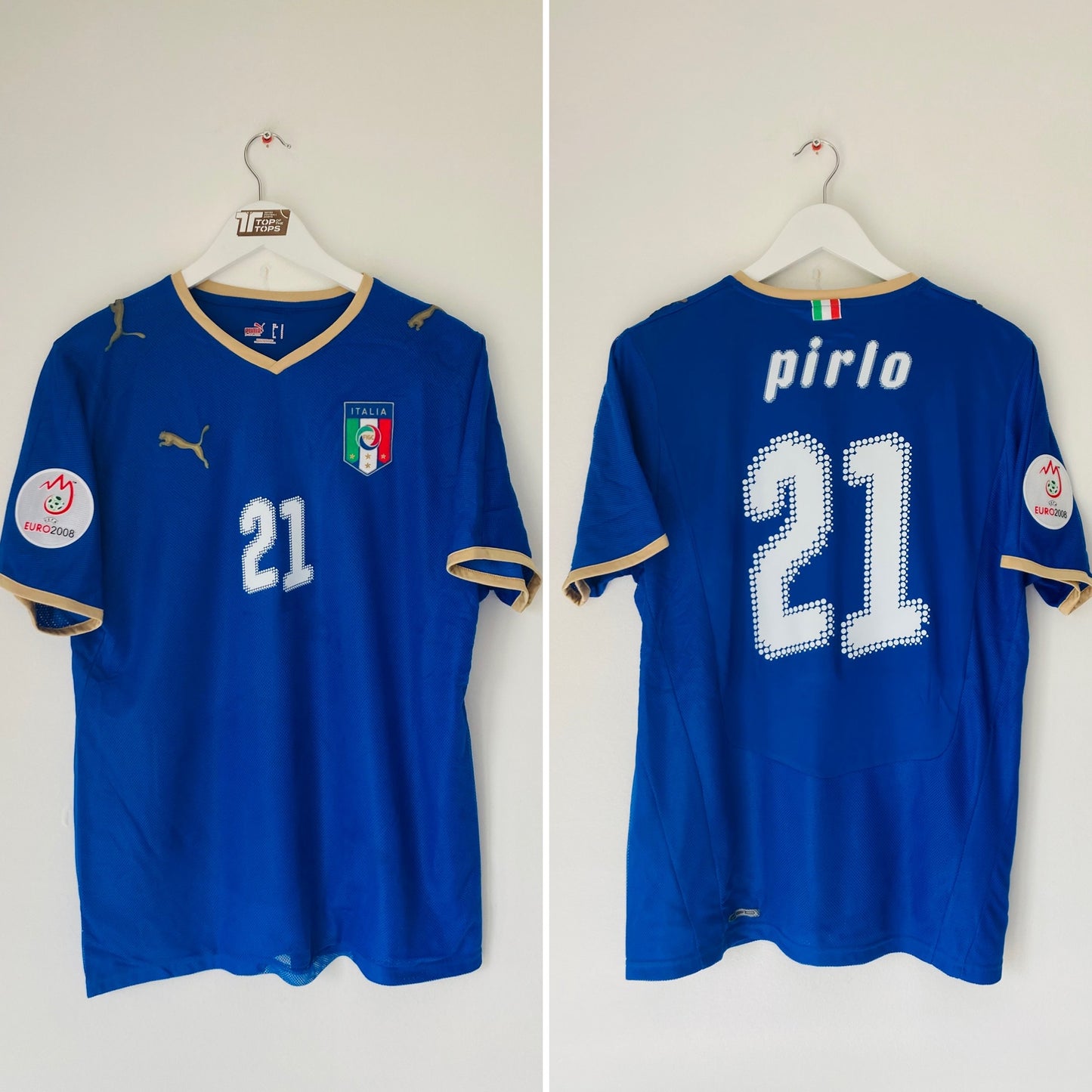 Italy home football shirt Euro 2008 Pirlo Medium