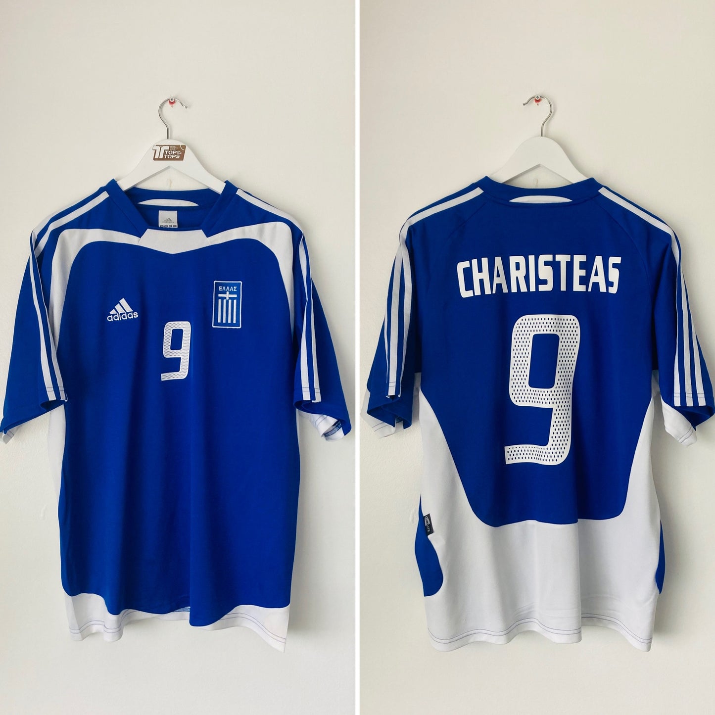 Greece home football shirt Euro 2004 Charisteas Large
