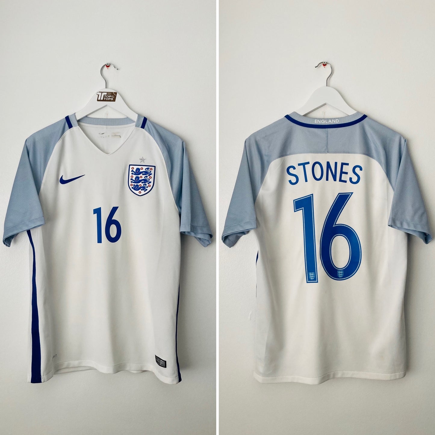 England home football shirt 2016/17 Stones Medium