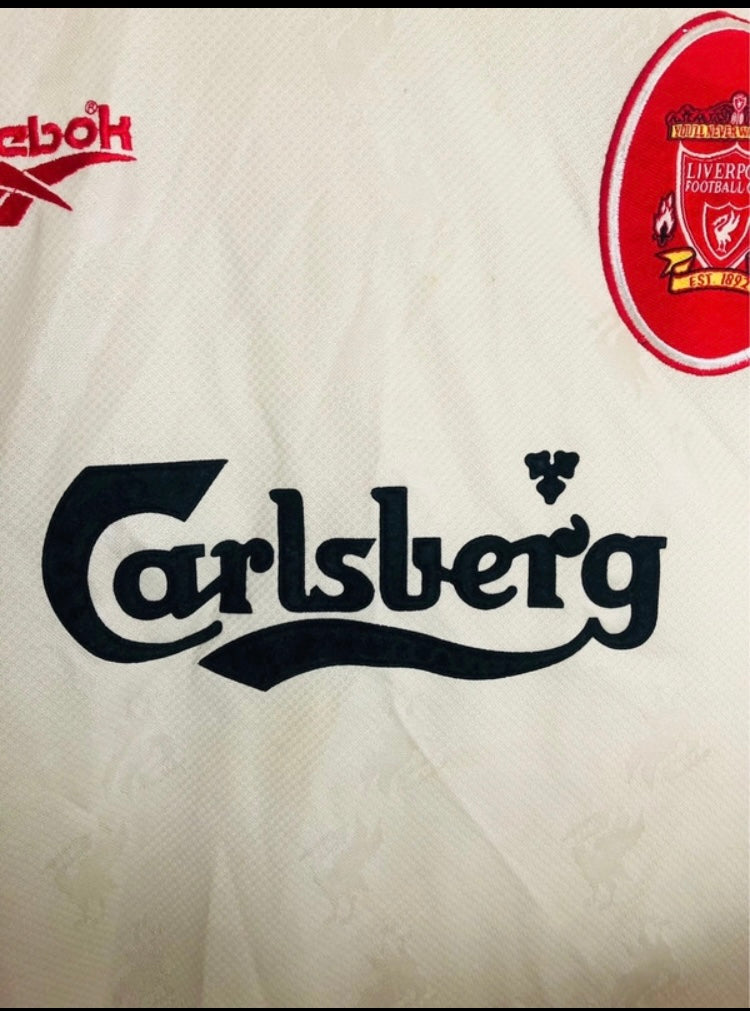 Liverpool away football shirt 1996/97 Large