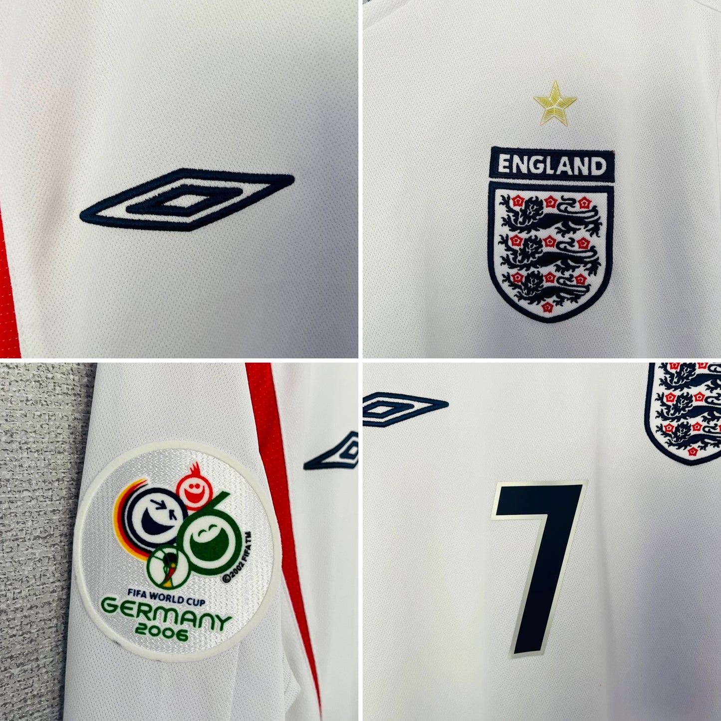 England home football shirt
W/C 2006 Beckham Medium