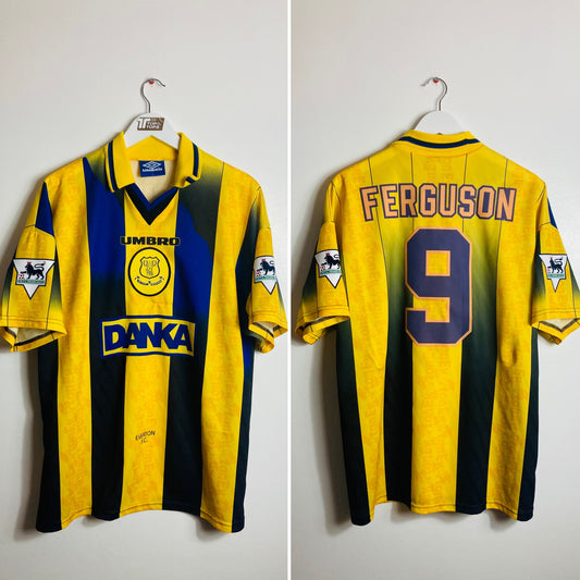 Everton away football shirt 1996/97 Ferguson Large