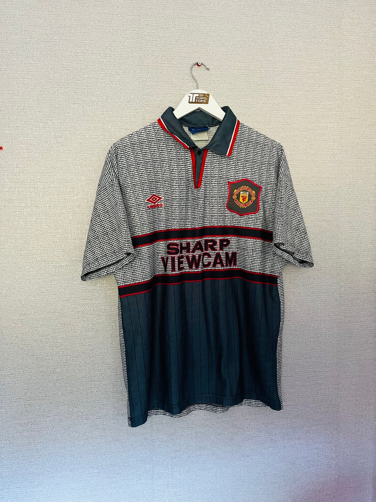 Manchester United away football shirt 1995/96 Scholes Large